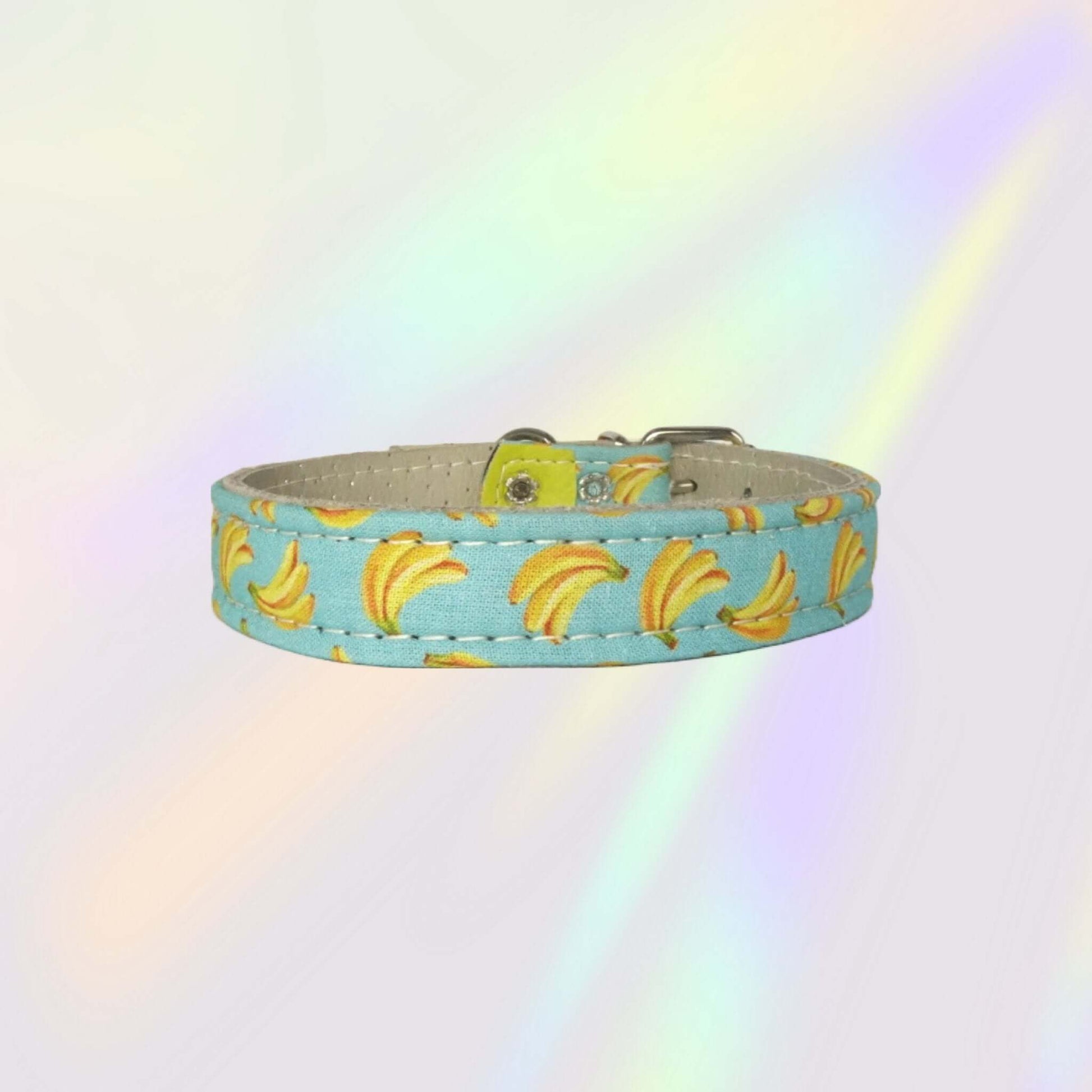 Banana Breeze Leather Dog Collar - Pawchou