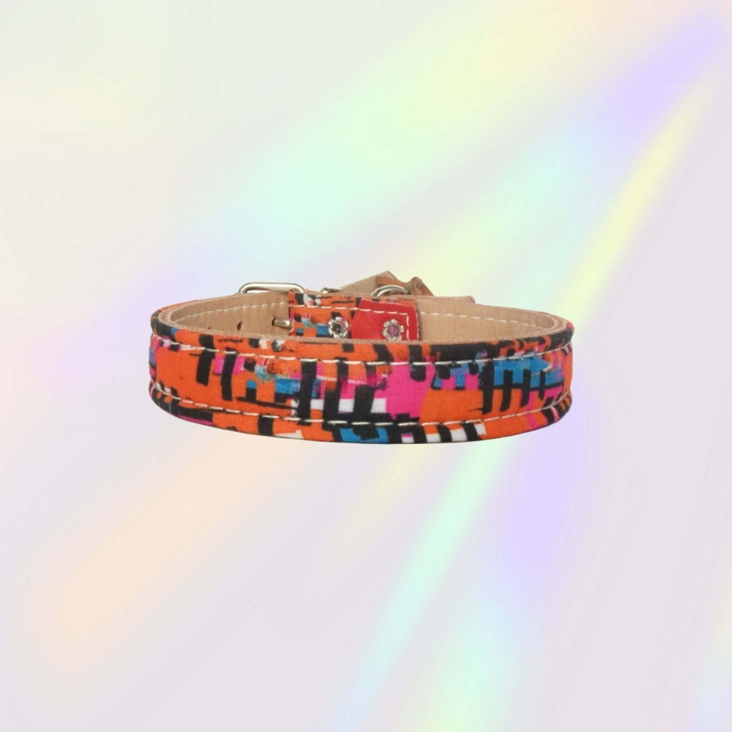 Cosmo Crush Leather Dog Collar - Pawchou